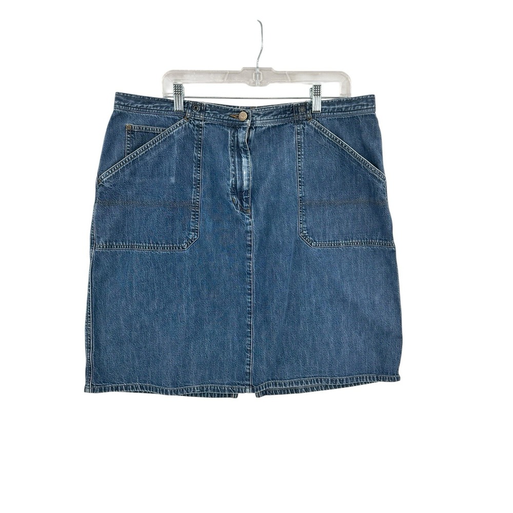 Jones New York Sport‎ Denim Jean Skirt Womens 16 Western Casual Cowgirl Rodeo
